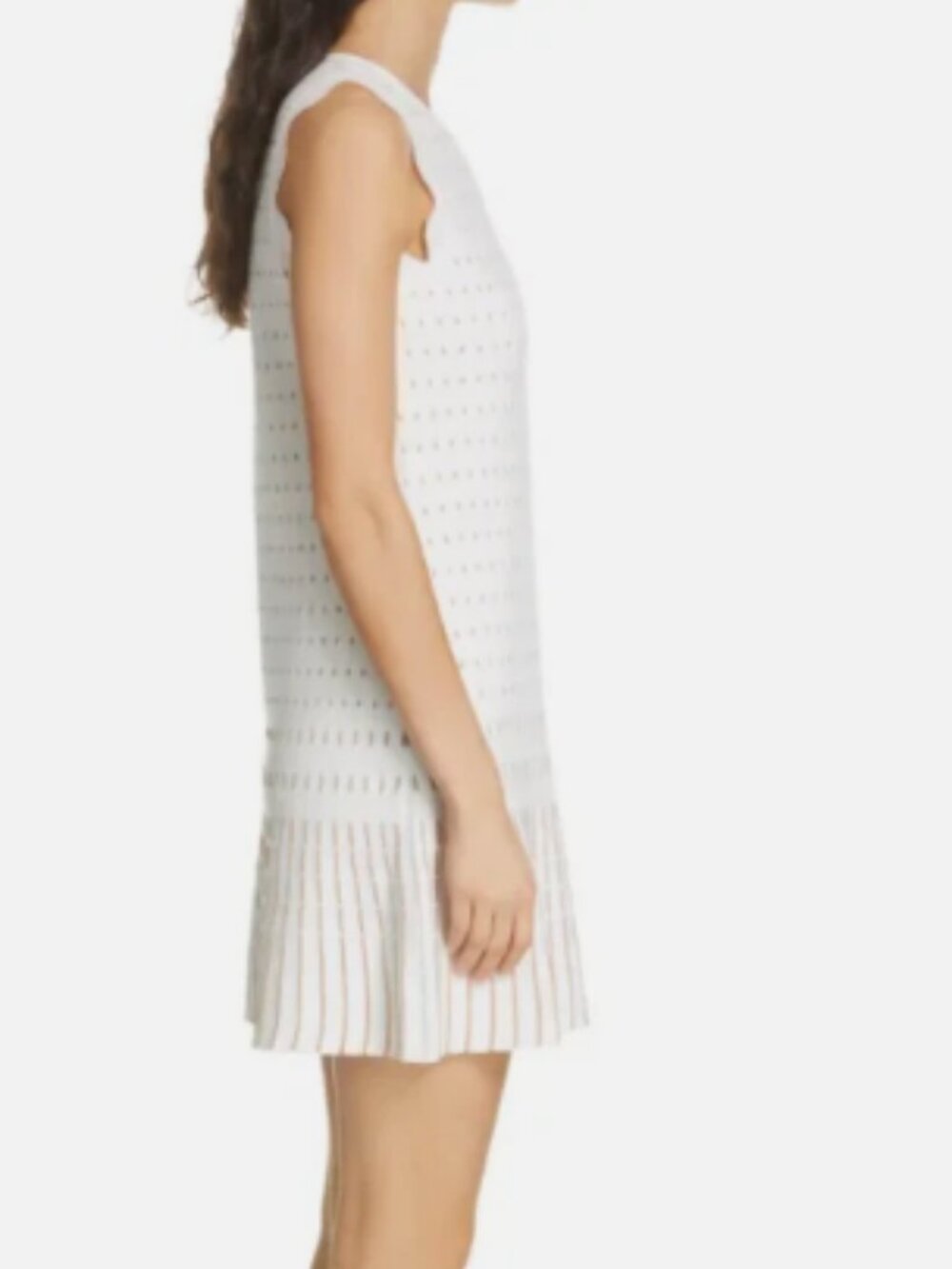 TED BAKER London White & Gold Mini Relia Dress - Picture 3 of 16